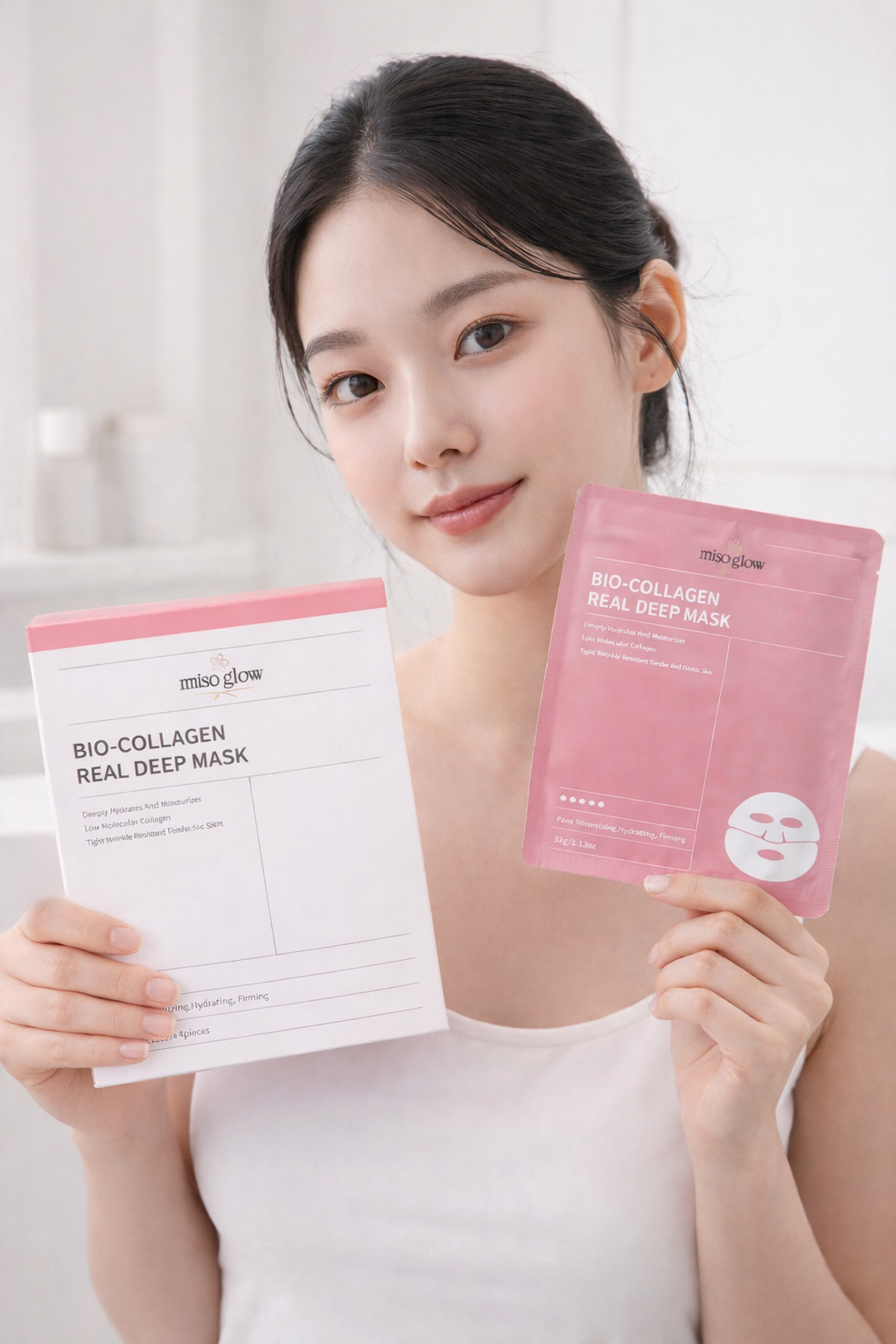 Miso Glow Bio-Collagen Real Deep Mask Box of 4 Hydrogel Sheet Mask