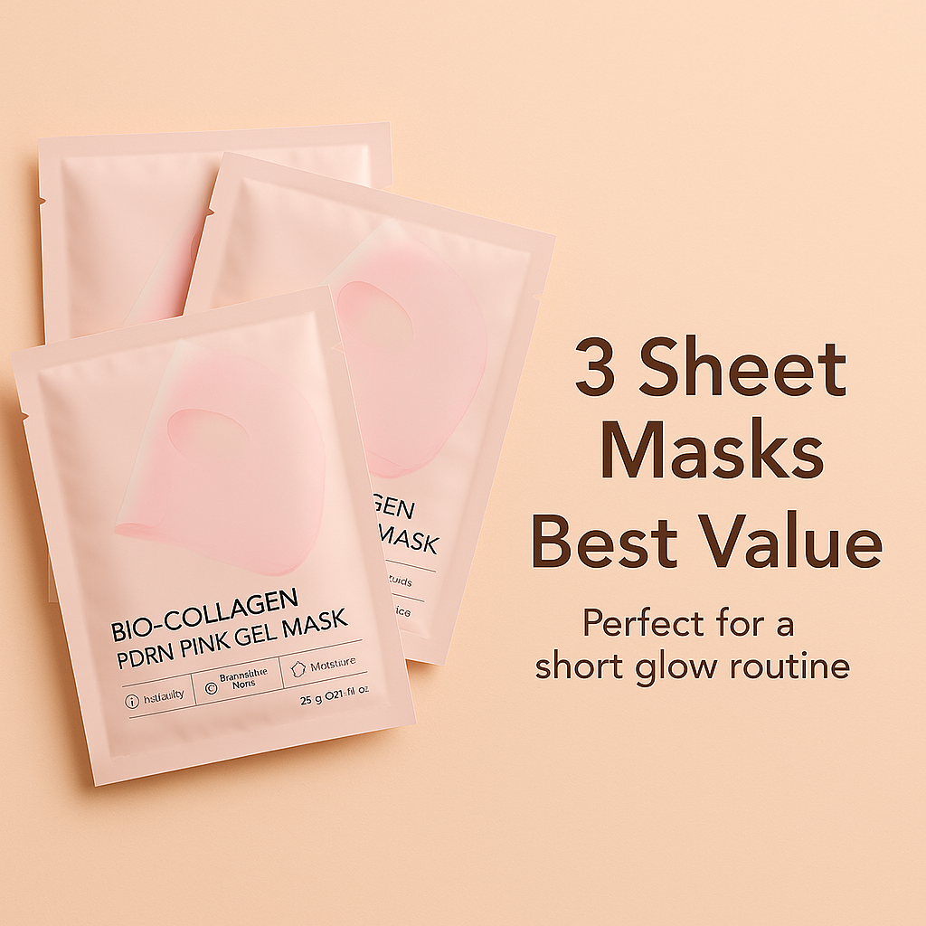 Bio-Collagen PDRN Pink Gel Mask | Korean Skincare-Inspired Hydrating Facial Mask
